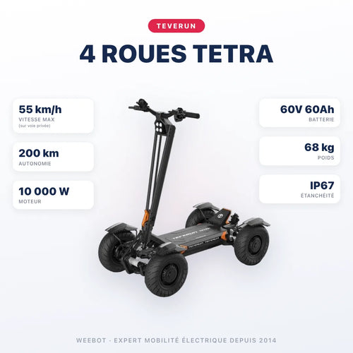 Trottinette Électrique 4 Roues Teverun Tetra