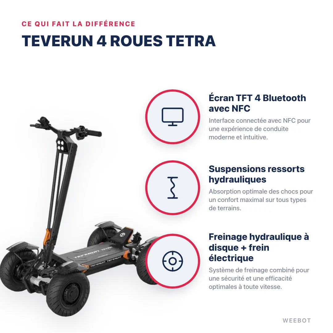 Trottinette Électrique 4 Roues Teverun Tetra