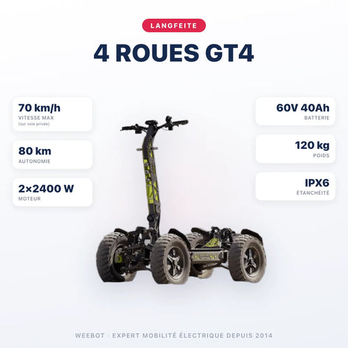 Trottinette Électrique 4 Roues Langfeite GT4