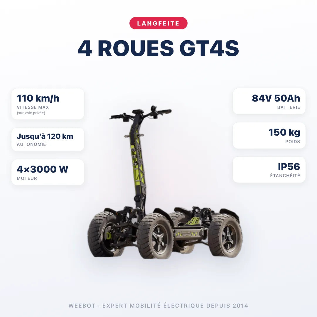 Trottinette Électrique 4 Roues Langfeite GT4S