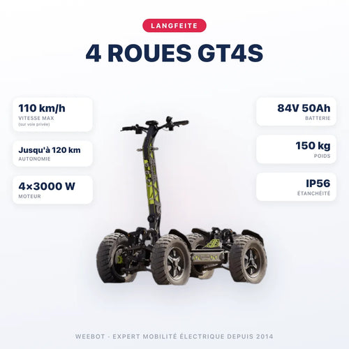 Trottinette Électrique 4 Roues Langfeite GT4S