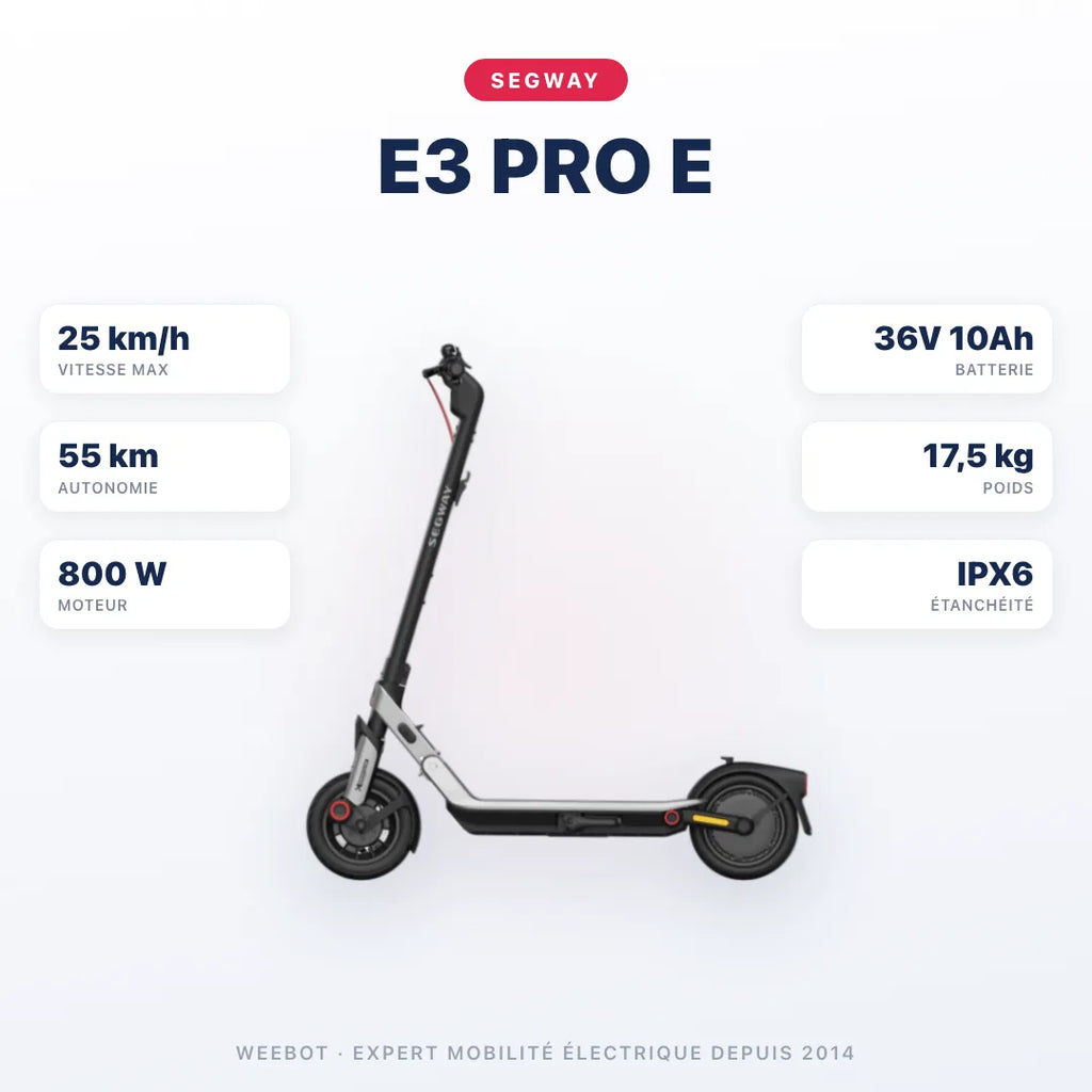 Trottinette Électrique E3 Pro E Ninebot by Segway