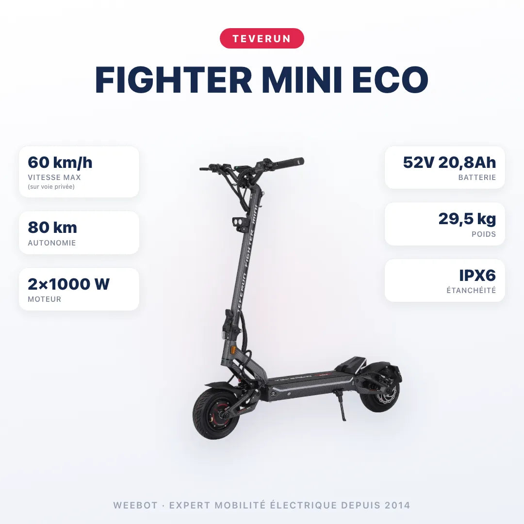 Trottinette Électrique Teverun Fighter Mini Eco V6